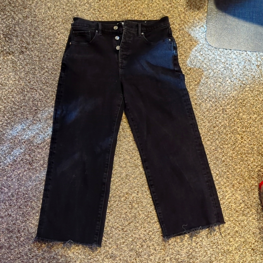 Loft size 6 black wide leg